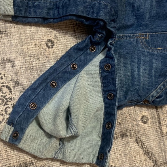 Vintage Genuine Kids From Oshkosh Plaid Print Shirt & Denim Overalls - Picture 8 of 15